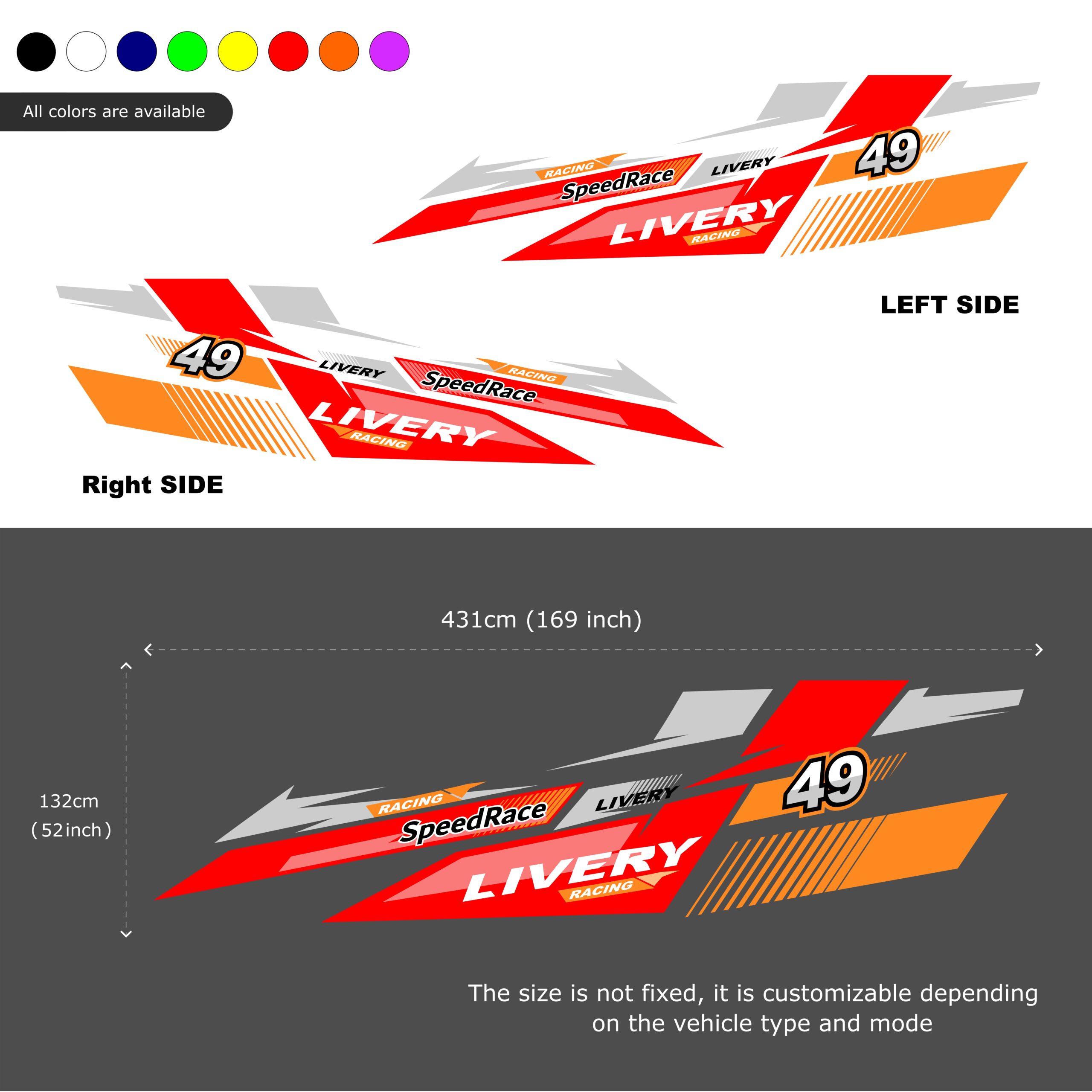 Car Wrap JDM Drift Livery Racing Vinyl Decal Graphics for Tuner & Drift Cars
