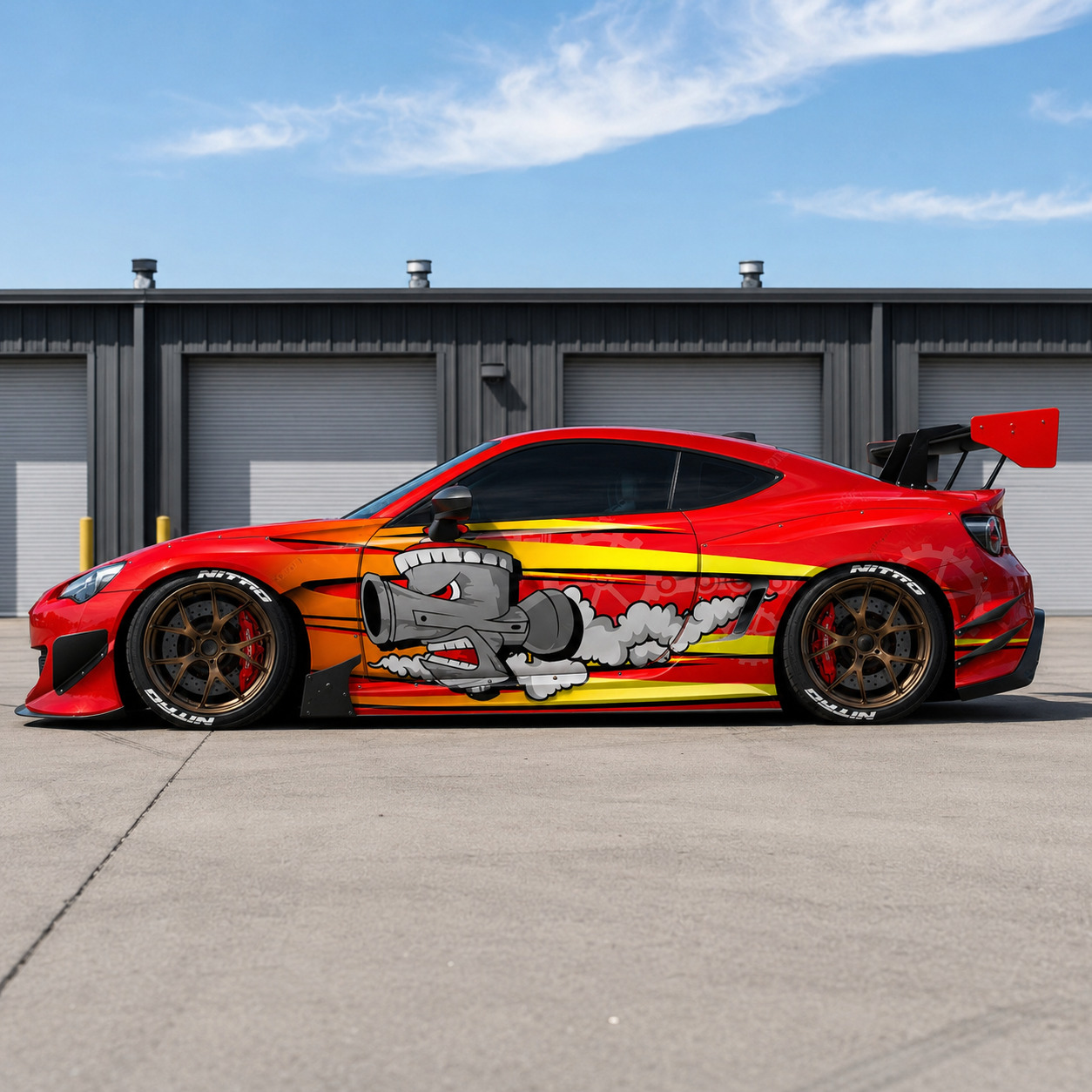 JDM Turbo Engine Car Wrap Kit – Racing Vinyl Decal Graphics for Tuner Cars