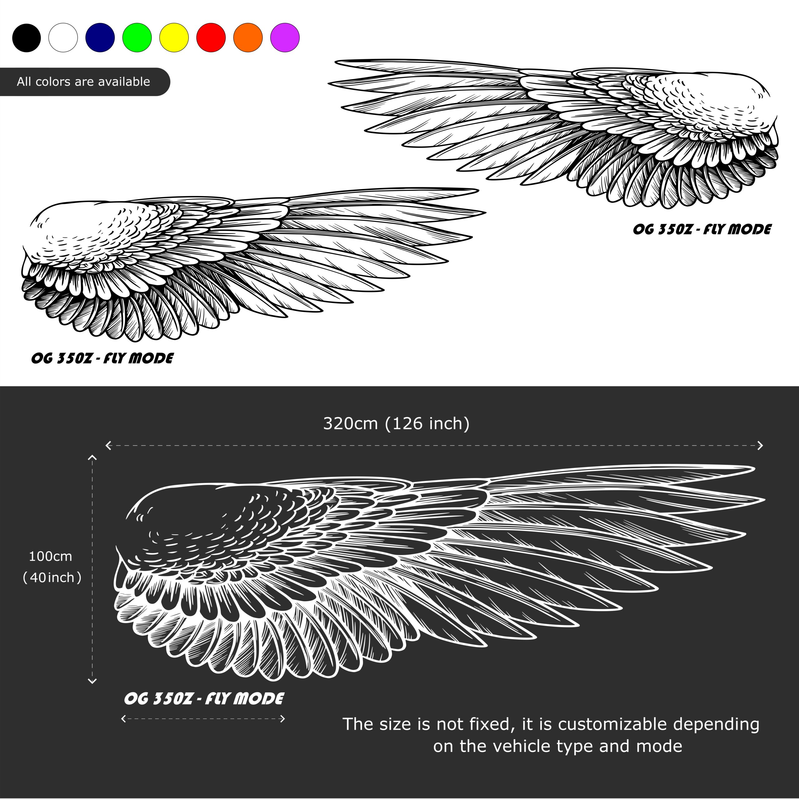 Drift Car Decal Custom Racing Livery Wing Style Vinyl Wrap Graphics for JDM Cars