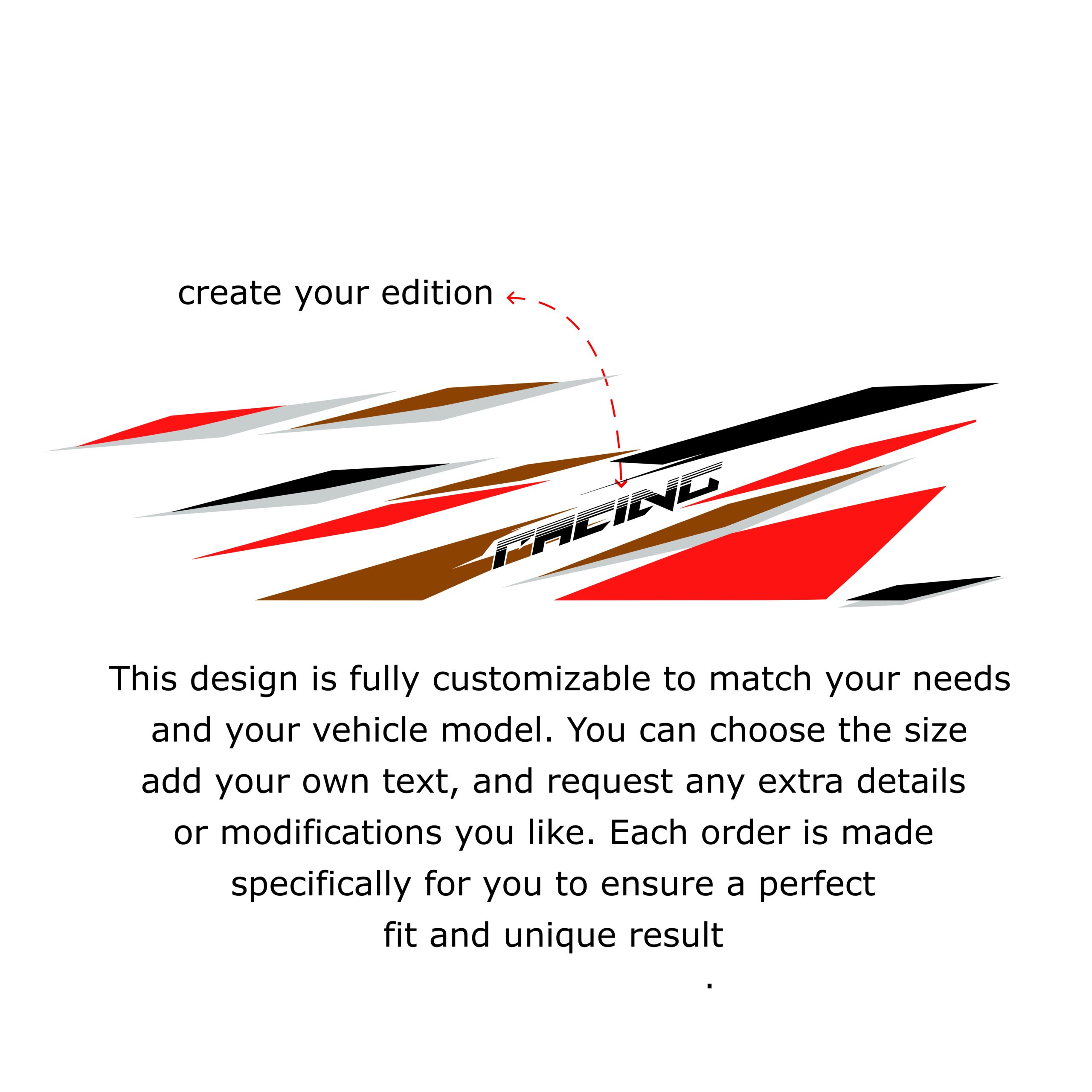 JDM Car Livery Decal: Geometric Racing Vinyl Wrap Graphics for Tuner Cars