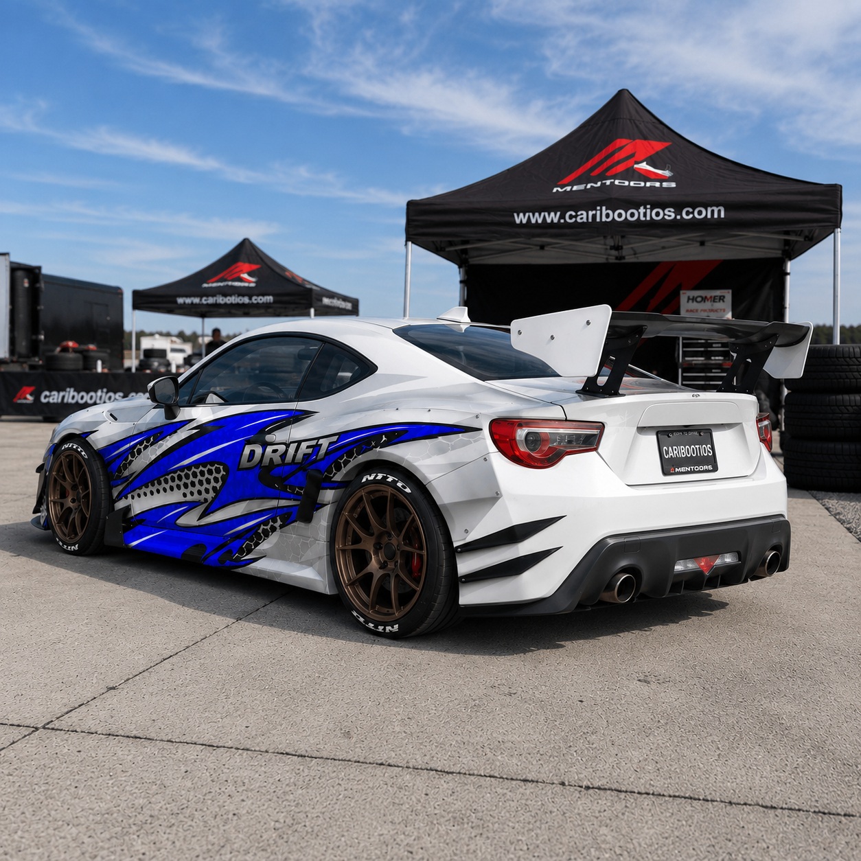 drift wrap kit Car Wrap JDM Drift Blue Livery Racing Vinyl Decal Graphics for Tuner & Drift Cars