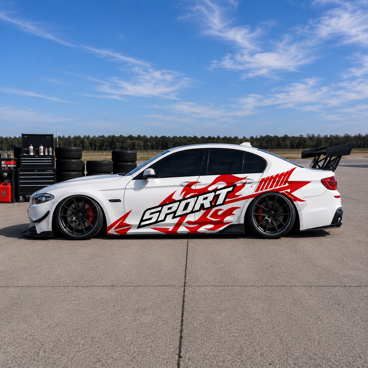 jdm car decal Custom JDM Sport Car Side Decal Kit – Racing Vinyl Wrap Graphics Drift Tuner Cars