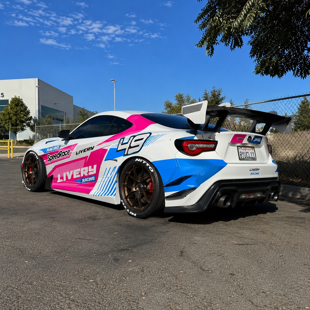 Car Vinyl Decal Speed Racing Livery Pink Racing Wrap Graphics for JDM & Drift Cars