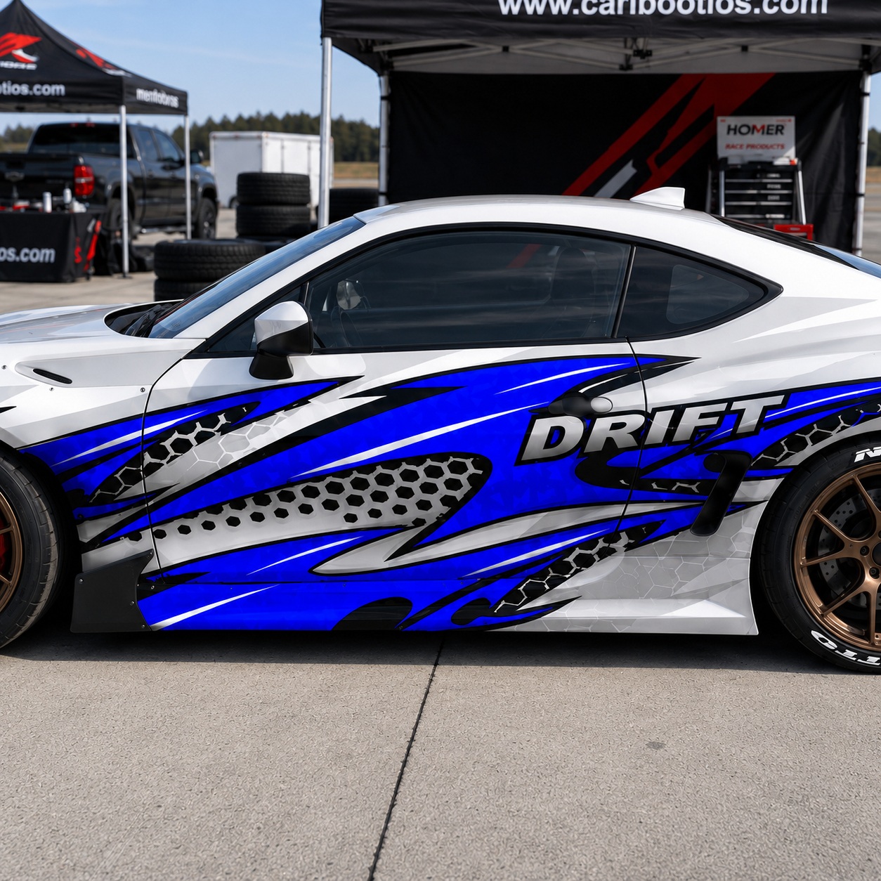 jdm car decal JDM Drift Car Wrap Kit – Aggressive Racing Livery Graphics for Tuner Builds