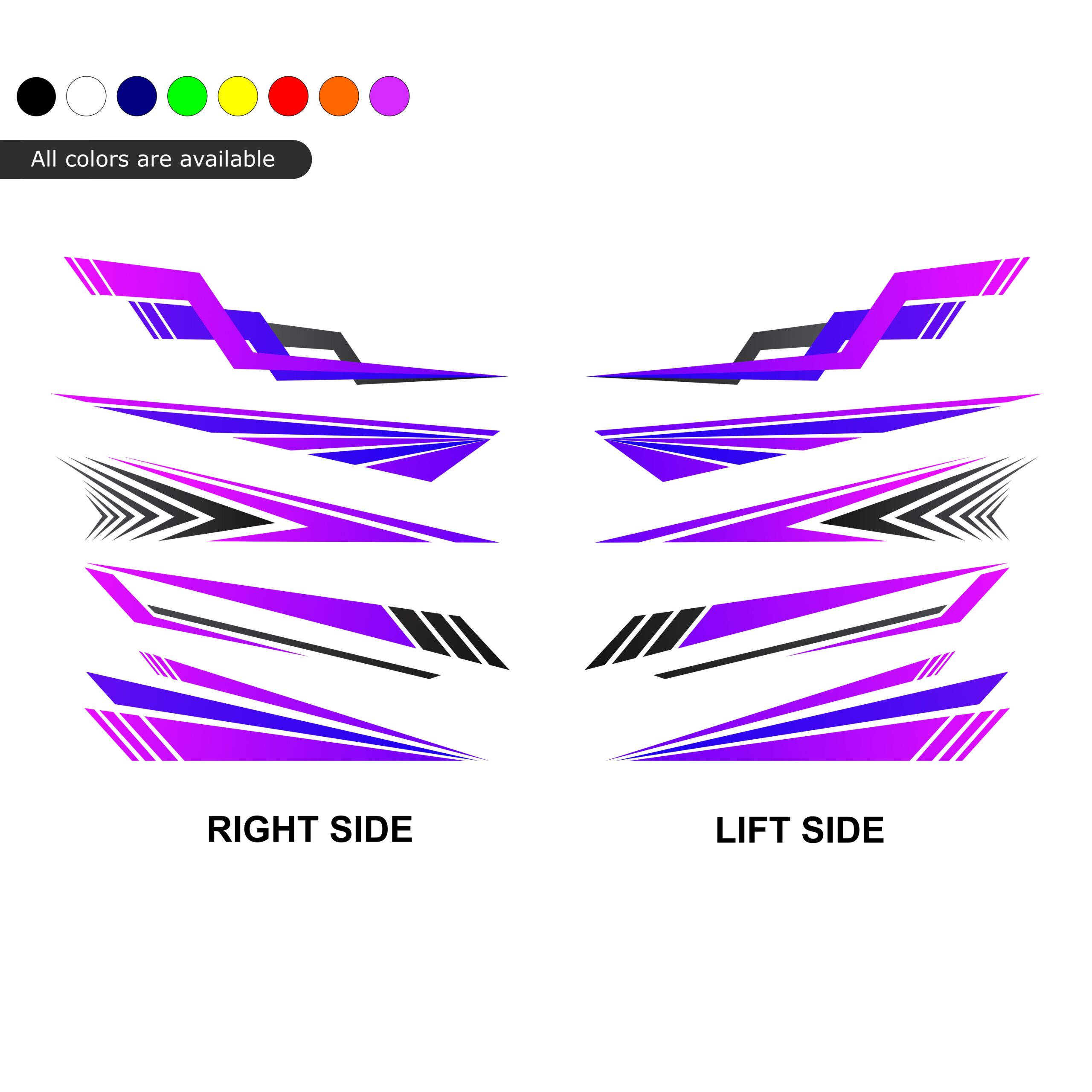 racing graphics JDM Racing Stripes Decal Kit β 6 Pack Custom Drift Car Livery Graphics