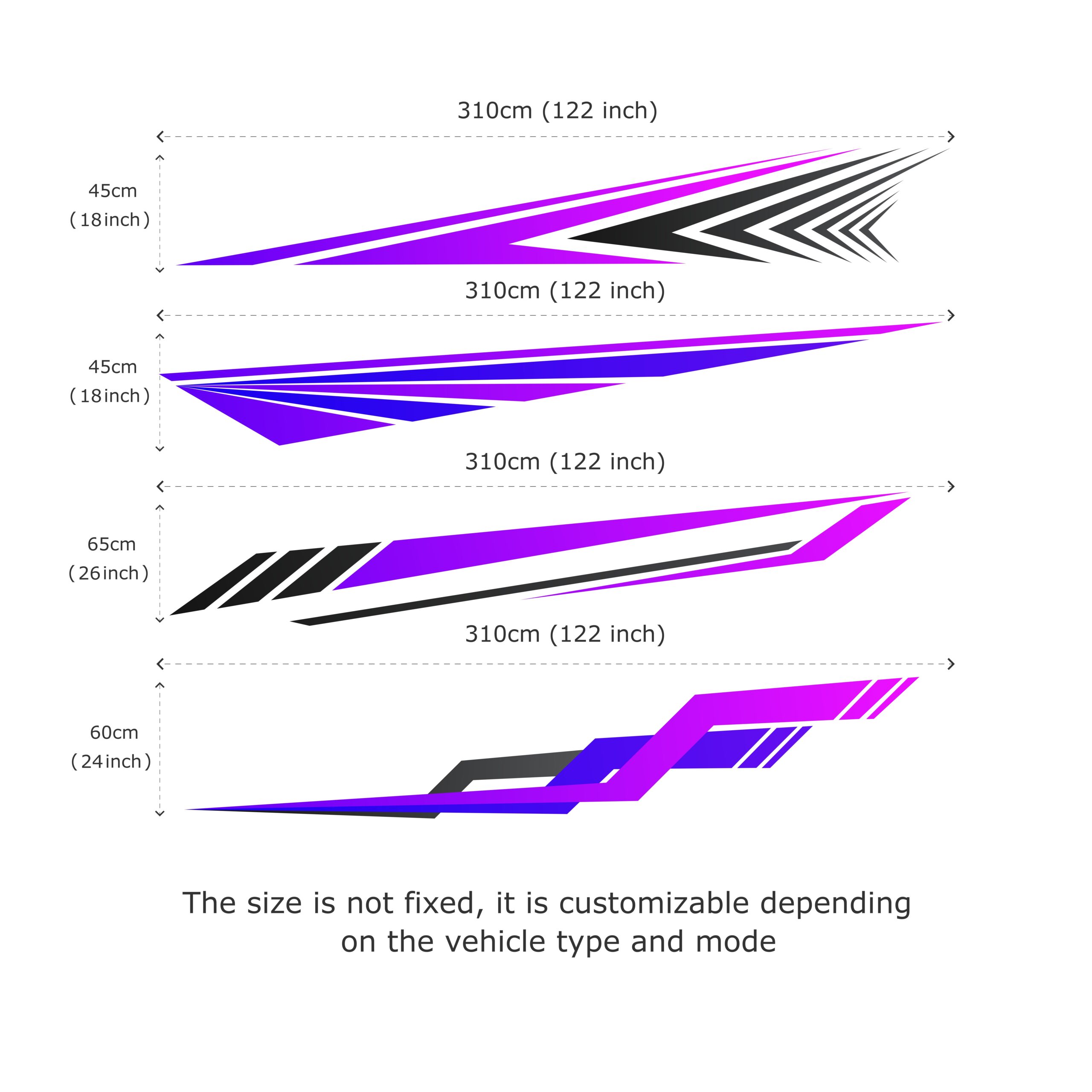 racing livery JDM Racing Stripes Decal Kit β 6 Pack Custom Drift Car Livery Graphics
