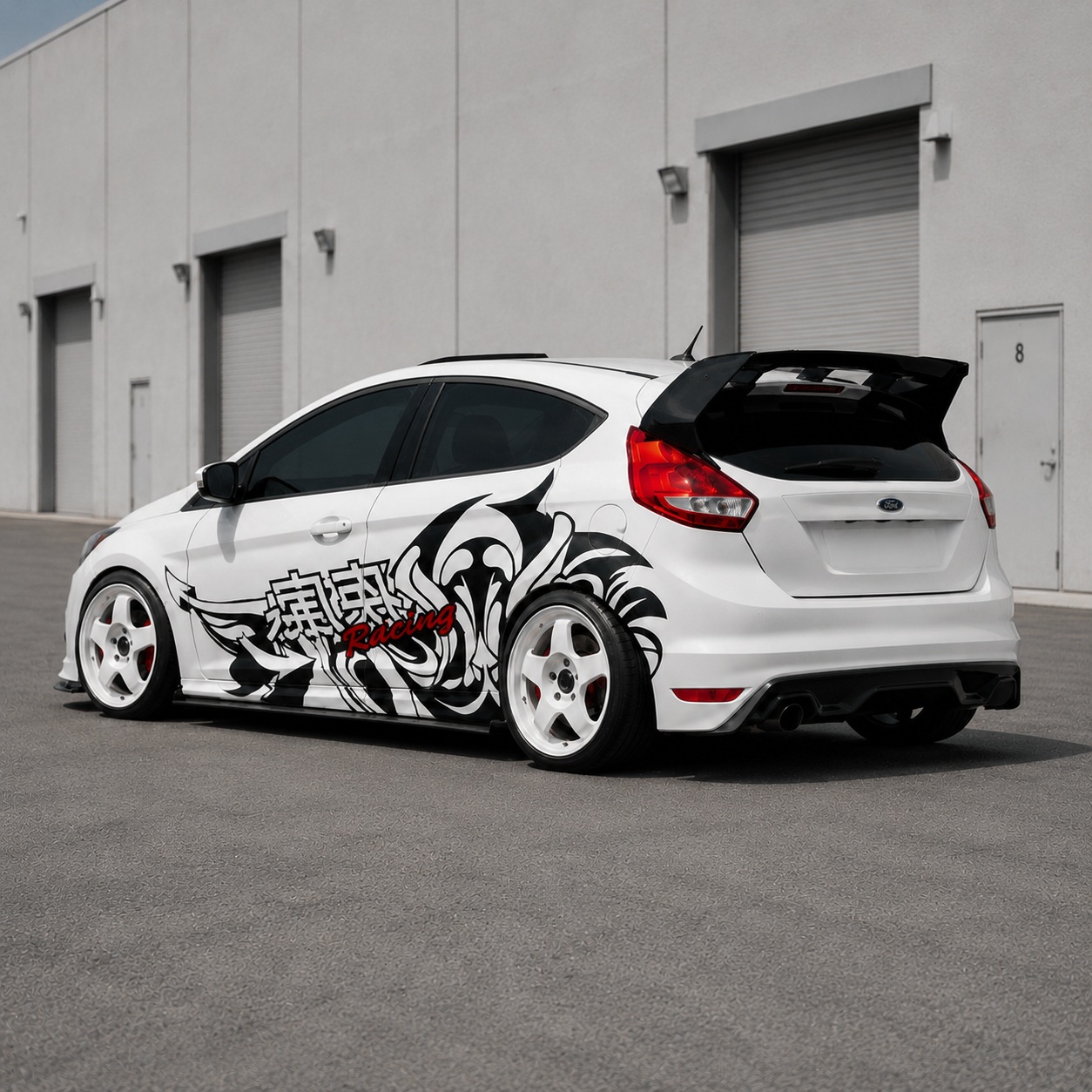 racing livery JDM Racing Car Side Decal Kit – Japanese Style Vinyl Wrap Graphics