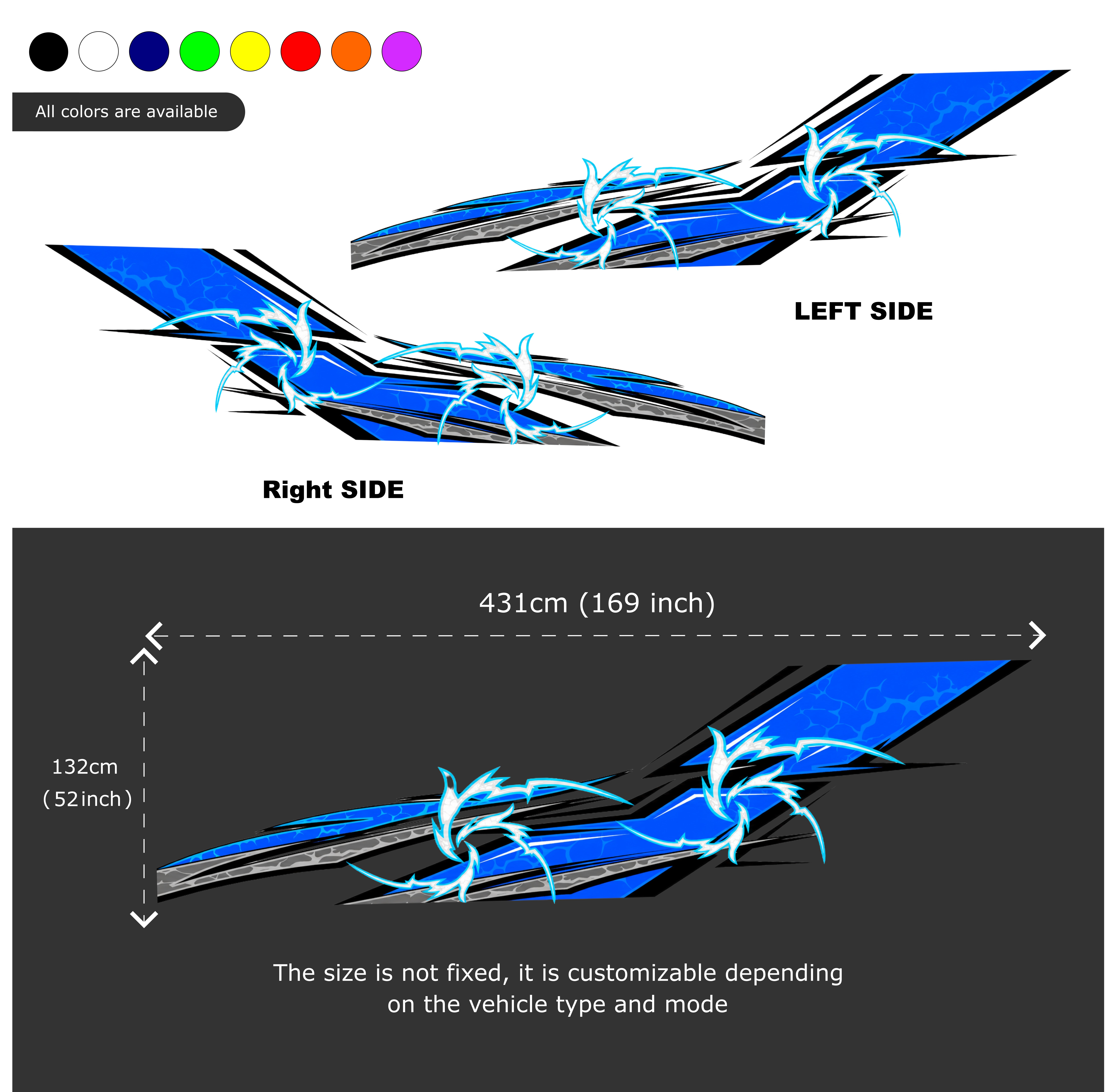 JDM Drift Car Wrap Livery Racing Vinyl Decal Graphics for Tuner, Track & Drift Cars