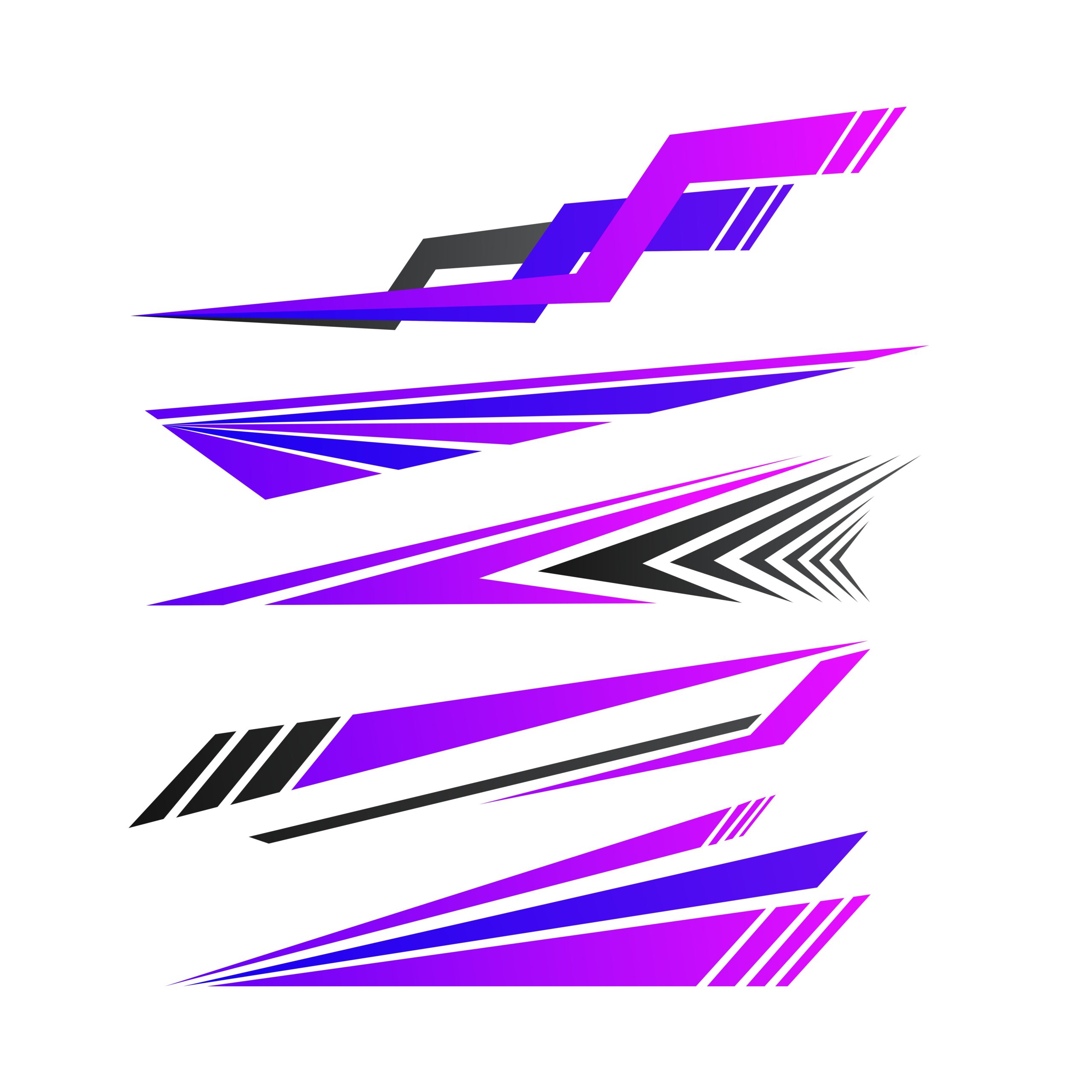 sports car wrap JDM Racing Stripes Decal Kit β 6 Pack Custom Drift Car Livery Graphics