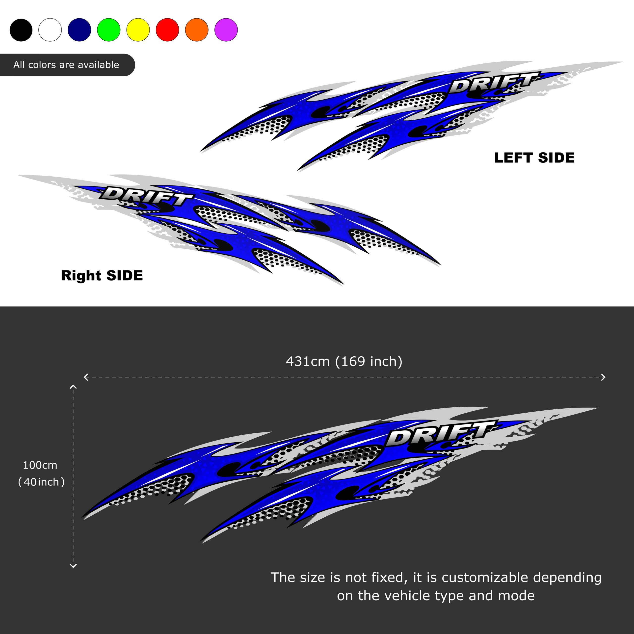 tuner car decal JDM Drift Car Wrap Kit – Aggressive Racing Livery Graphics for Tuner Builds
