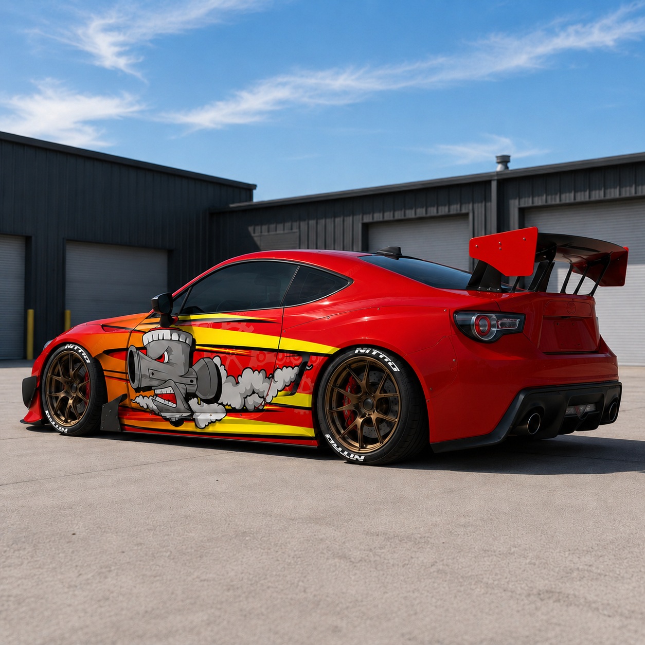 JDM Turbo Engine Car Wrap Kit – Racing Vinyl Decal Graphics for Tuner Cars